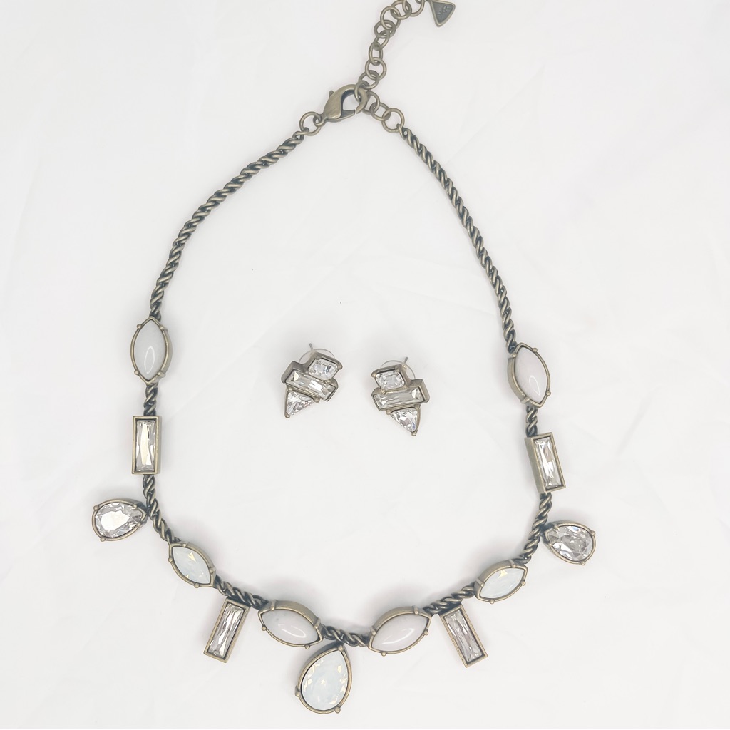 Silpada Crystal Clear Necklace Krn0016 And Crystal Clear Earrings Krp0022